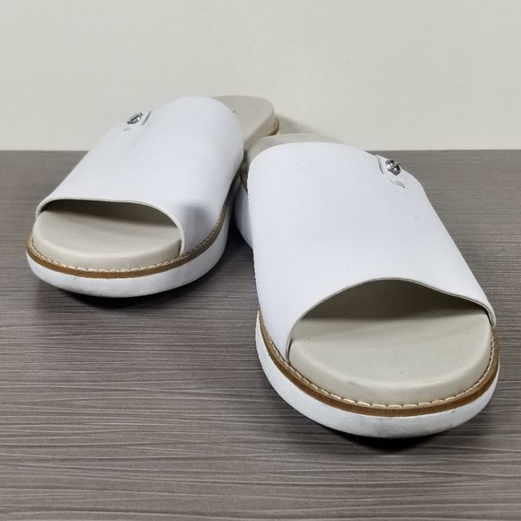 Cole Haan Zerogrand Wedge Slide Sandal, White PU Leather, Womens Size 7 B - Picture 4 of 11